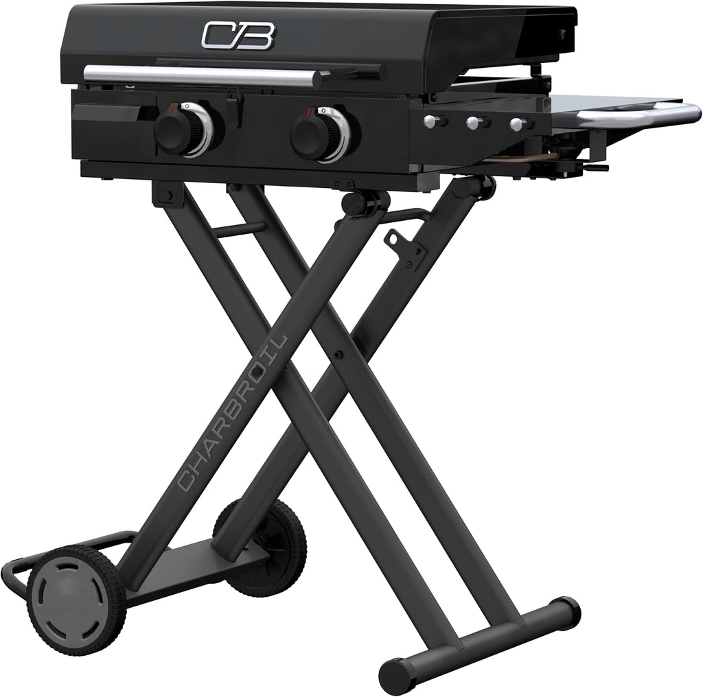 Charbroil® 22' Performance Series™ Folding Cart 2-Burner Portable Propane Gas Griddle, Black - 463711223