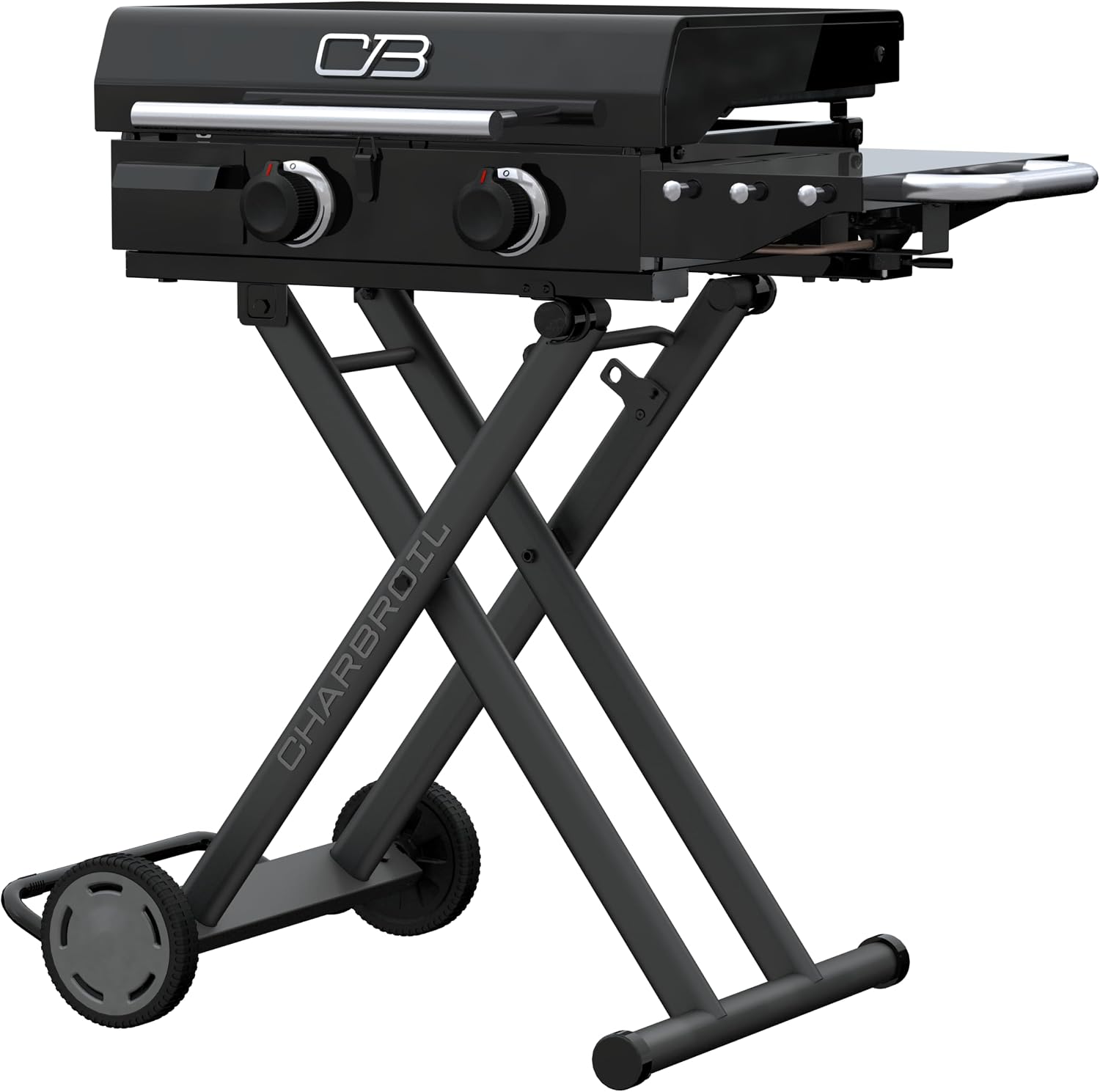 Charbroil® 22' Performance Series™ Folding Cart 2-Burner Portable Propane Gas Griddle, Black - 463711223