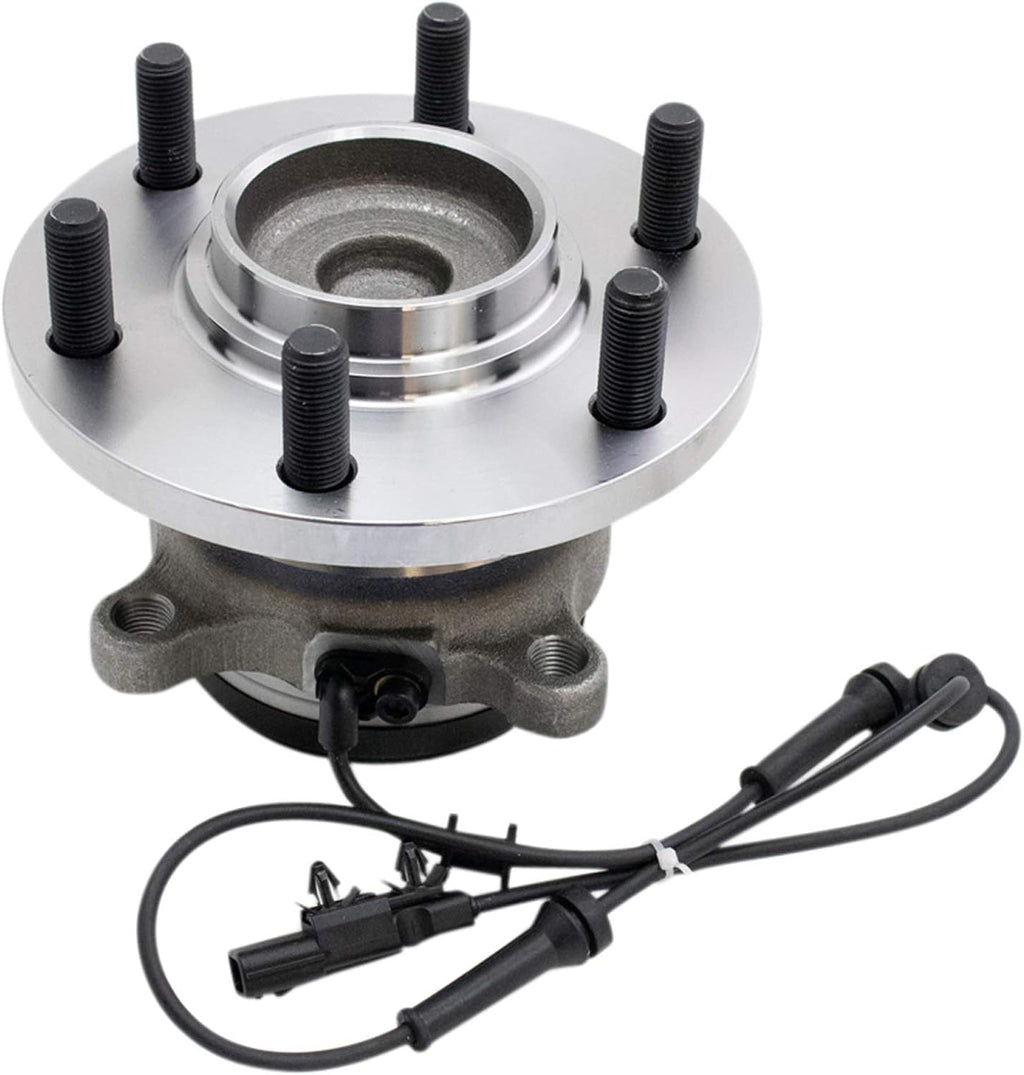 TRQ Front Driver and Passenger Side Wheel Bearing and Hub Assembly Set 2 Piece Compatible with 2016-2019 Nissan Titan XD Rear Wheel Drive
