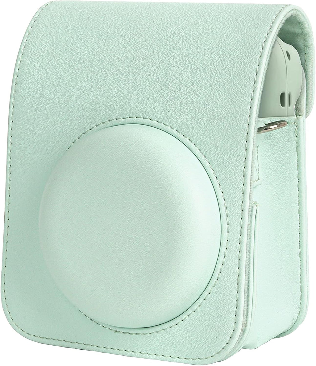 Fujifilm Instax MiniI 12 Instant Film Camera Mint Green, Fujifilm Instax Mini Twin Pack Instant Film 20 Prints, Prtotective Case, Gift Bundle