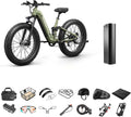 PUCKIPUPPY Parcel+Battery, Electric Bike for Adults 960W, 48V 20AH Battery Adult Electric Bicycles, 26' Fat Tire Full Suspension Step-Thru Ebike, 28MPH Mountain Ebike, 7 Speed, 80Miles Range