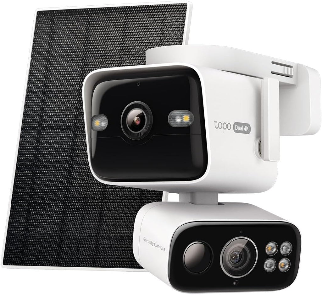 Tapo 4K Security Camera Wireless Outdoor, Dual Lens Pan/Tilt, Battery Powered with Solar, 169° Wide-Angle Lens + 6mm Zoom Lens, Motion Track, Subscription-Free SD Storage or Optional Cloud - C675D KIT