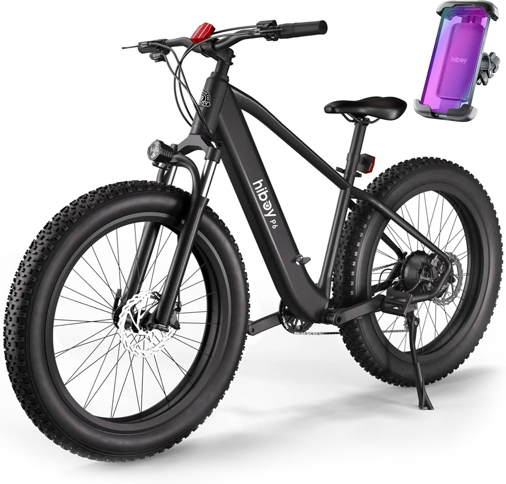 Hiboy Electric Bike for Adults, 28MPH 62.1Miles Range 1000W Peak Motor 48V 13Ah Removable Battery Ebike, 26' x 4.0' Fat Tire Electric Bicycle, 7 Speed, Hydraulic Suspension, UL Certified