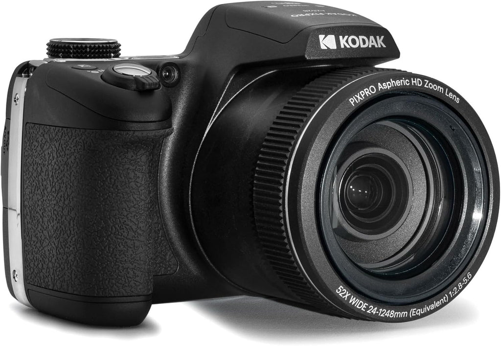 Kodak PIXPRO AZ528 16MP Astro Zoom Digital Camera with 52x Zoom and 3-Inch LCD Display (Black) Bundle with 64GB Memory Card, and Camera Case with Accessories (3 Items)