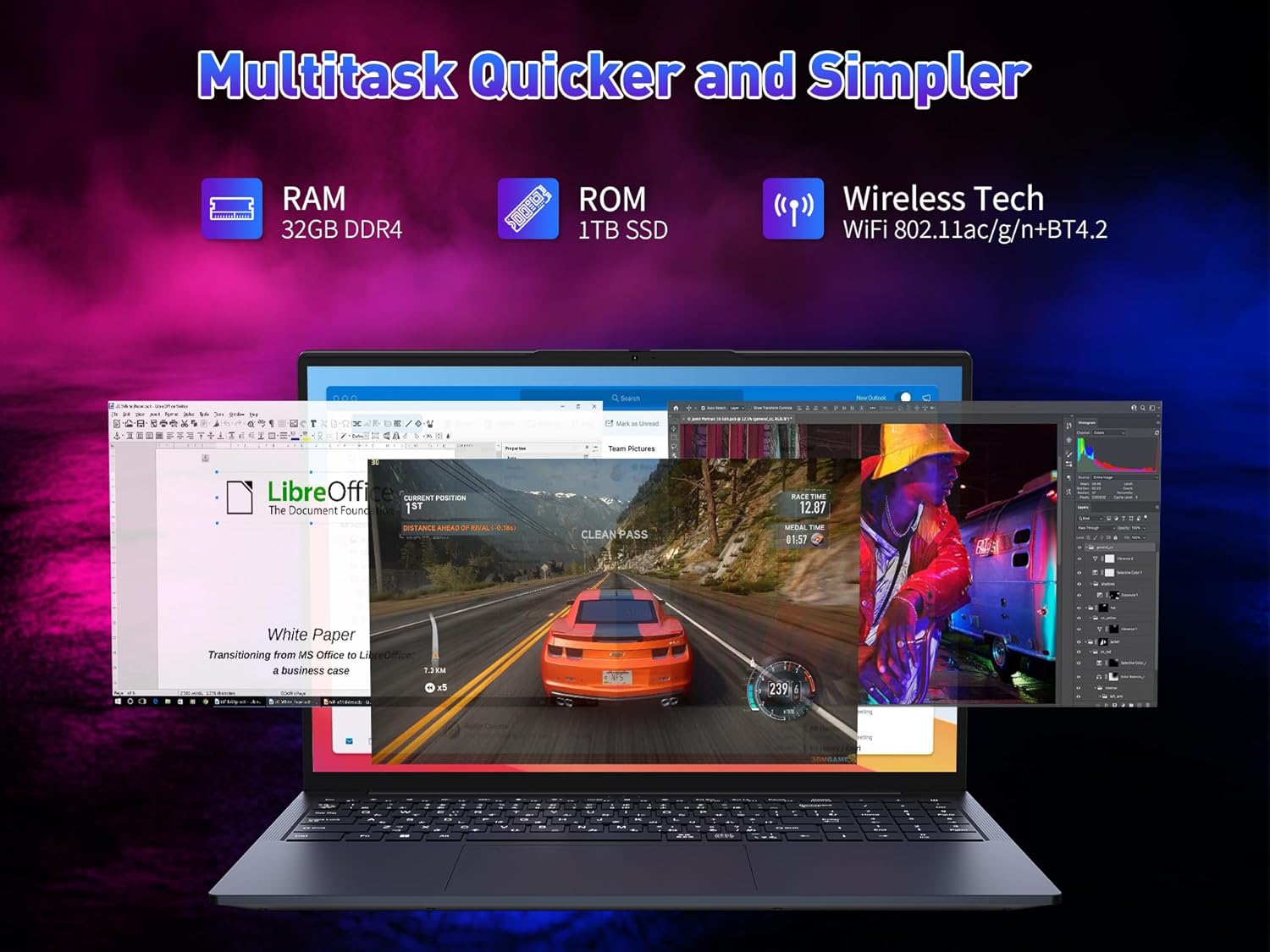 16' FHD Gaming Laptop, Intel i7-13620H(10/16, 3.6-4.9GHz), 16GB RAM , 512GB PCIe SSD, Windows 11 Pro Laptops Computer with Backlit KB, Fingerprint Unlock, Numeric Keypad, for Business Office Student