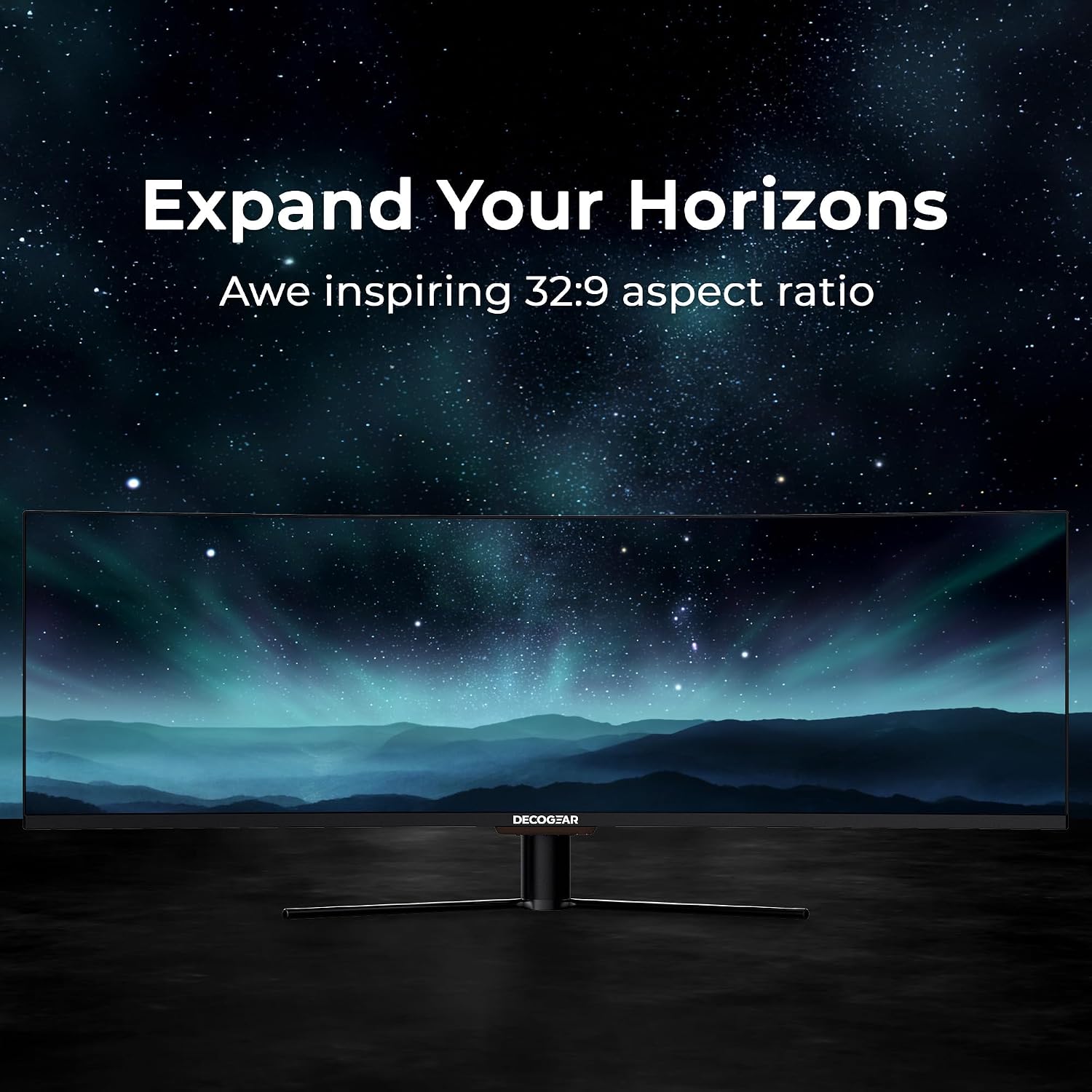 Deco Gear 49' Ultrawide Curved Monitor, 144Hz 32:9 Dual FHD 3840×1080, R1500, 3000:1 VA Super Wide Screen, Adaptive Sync, HDR400, USB-C 65W, 3ms, HDMI/DP, PBP/PIP KVM Work Gaming Display, Laptop & PC
