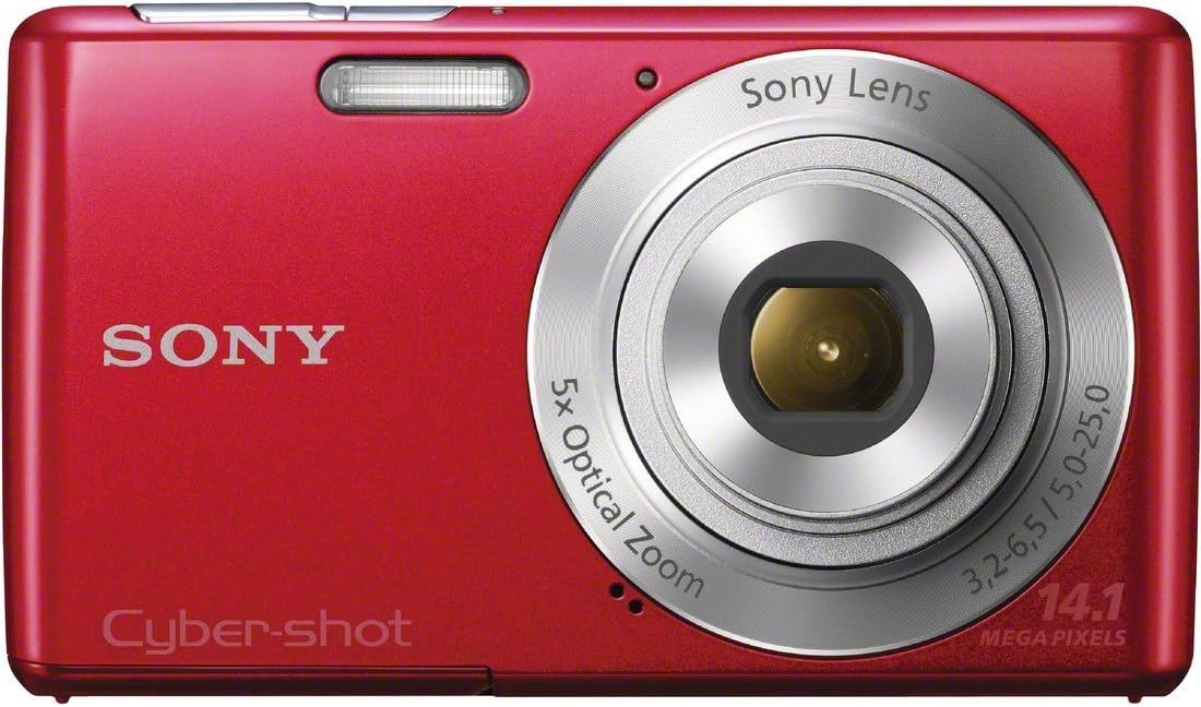 Sony Cyber-shot DSC-W620 14.1 MP Digital Camera with 5x Optical Zoom and 2.7-Inch LCD (Red) (2012 Model)