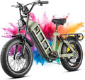 2026 eAhora Juliet Pro 2 EBike - Dual Motor 5400W/1200W 30-43MPH 60V 70Ah 200Mile Long Range Electric Bike for Adults, 20'' Fat Tire Fast Electric Mountain Bike Full Suspension Electric Bicycle