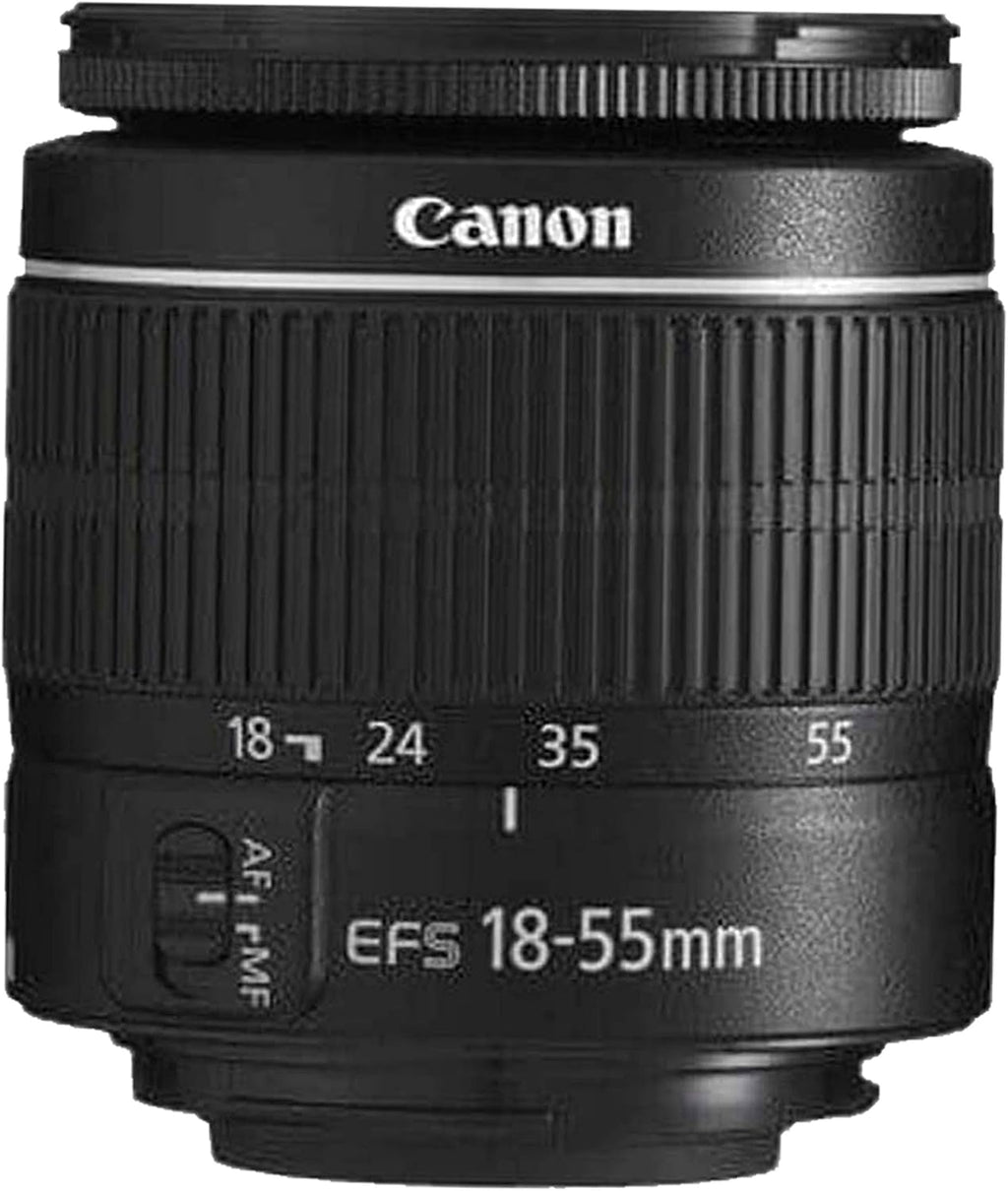 Canon EOS 2000D / Rebel T7 DSLR Camera w/EF-S 18-55mm F/3.5-5.6 Zoom Lens + 64GB Memory, LED Video Light, Case, Gripster Tripod, and More (Essential Bundle) (Renewed)