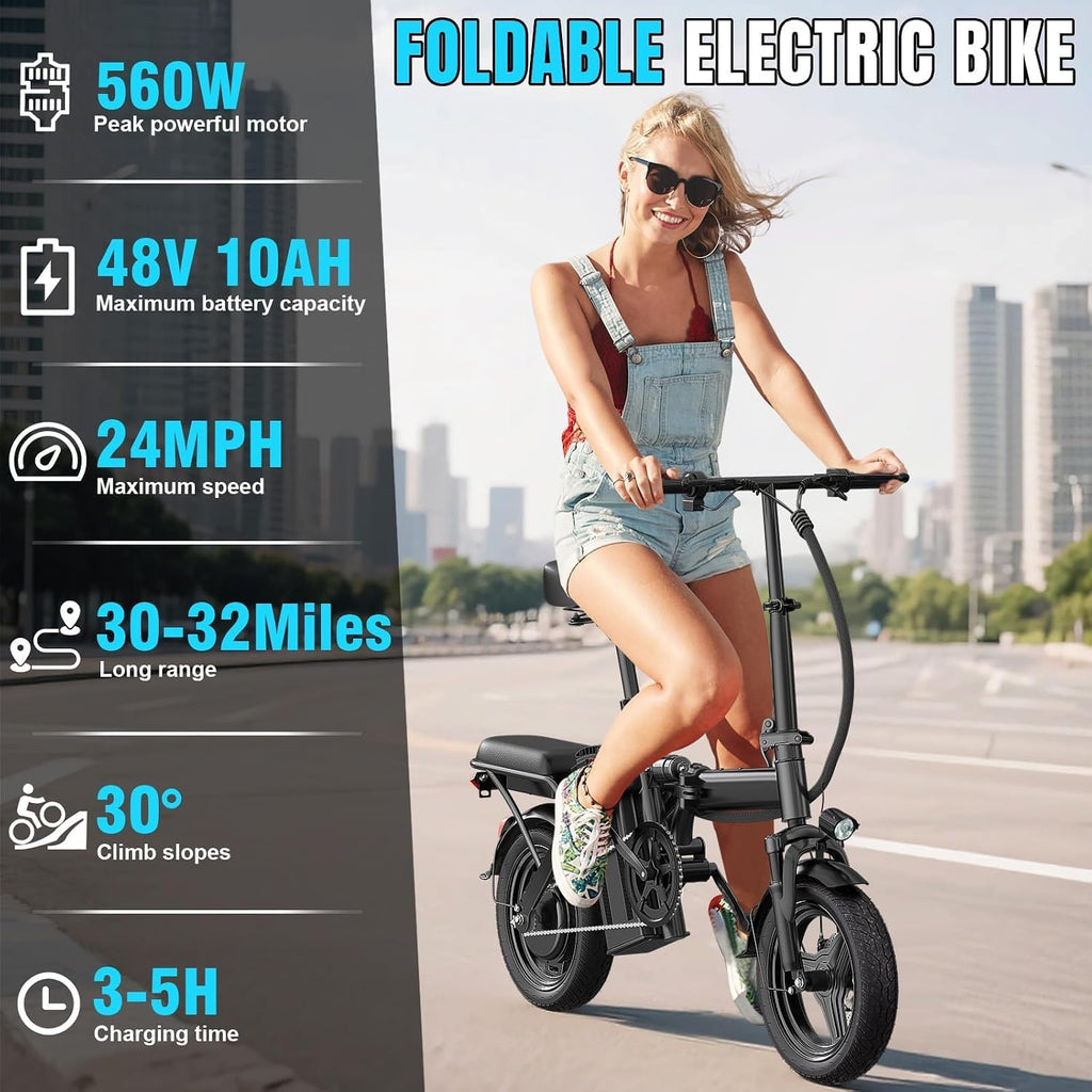 LELEKUAI Electric Bike for Adults, 1200W Peak Motor Commuter Ebike, 20-28MPH Speed, 32 Miles Range, Removable Waterproof Battery, Dual Disc Brakes Electric Bicycle, UL 2849 Certified
