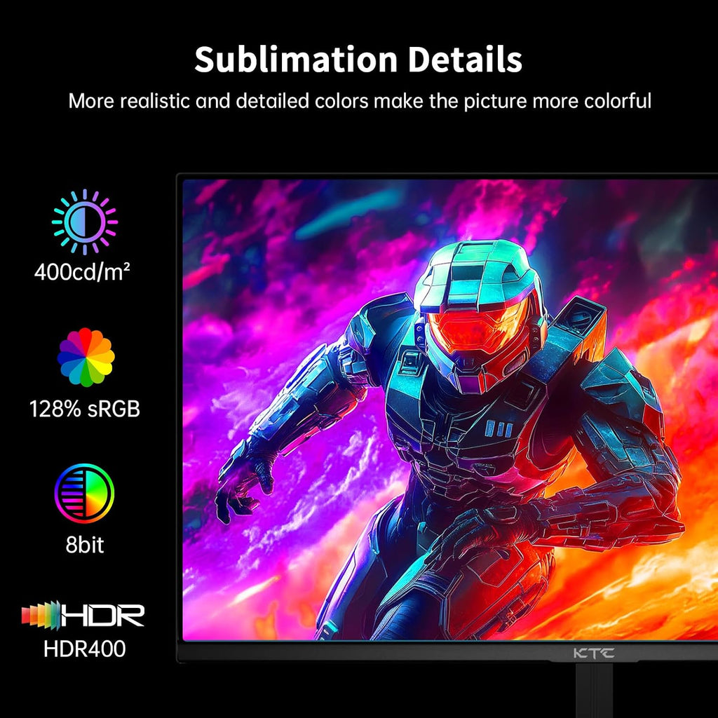 KTC 24.5 Inch 400Hz Gaming Monitor, FHD 1080P 240Hz Computer Monitor, Fast IPS, FreeSync/G-Sync Compatible, HDR400, DisplayPort x2 HDMI x2, VESA, Tilt Adjustable,H25X7