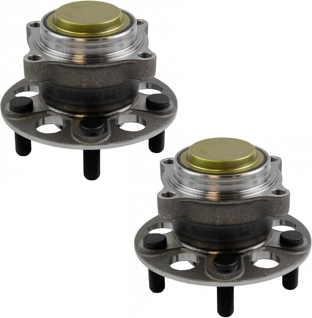 TRQ 2 Piece Rear Wheel Bearing & Hub Assembly Set with ABS Sensor Compatible with 2017-2022 Honda Ridgeline