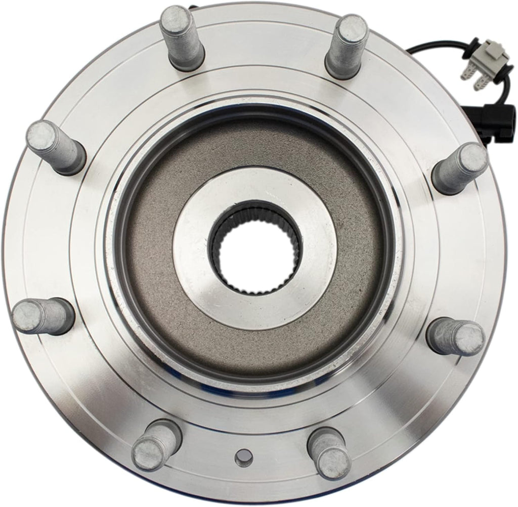 TRQ Front Left and Right Wheel Bearing and Hub Assembly Set 2 Piece Compatible with 11-19 Chevrolet Silverado 3500 HD 4WD with Dual Rear Wheels 11-19 GMC Sierra 3500 HD 4WD with Dual Rear Wheels