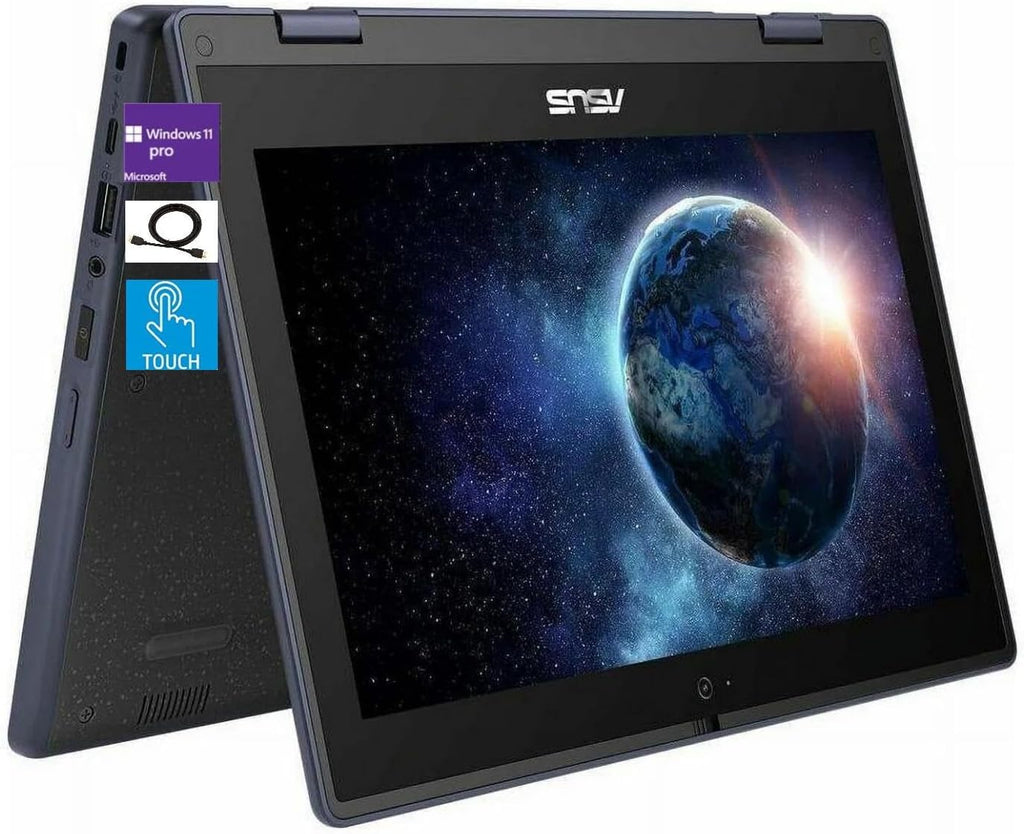 ASUS 11.6' HD Touchscreen 2 in 1 Educational Laptop, Intel Celeron N100 Processor, 4GB RAM 512GB SSD, Wi-Fi 6, Bluetooth 5.1, Spill Resistant, Anti Glare Coating, Windows 11 Pro, Mineral Gray