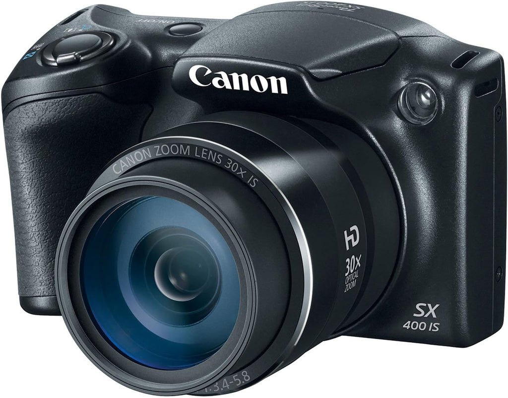 Canon PowerShot SX400 Digital Camera with 30x Optical Zoom Black (Renewed)