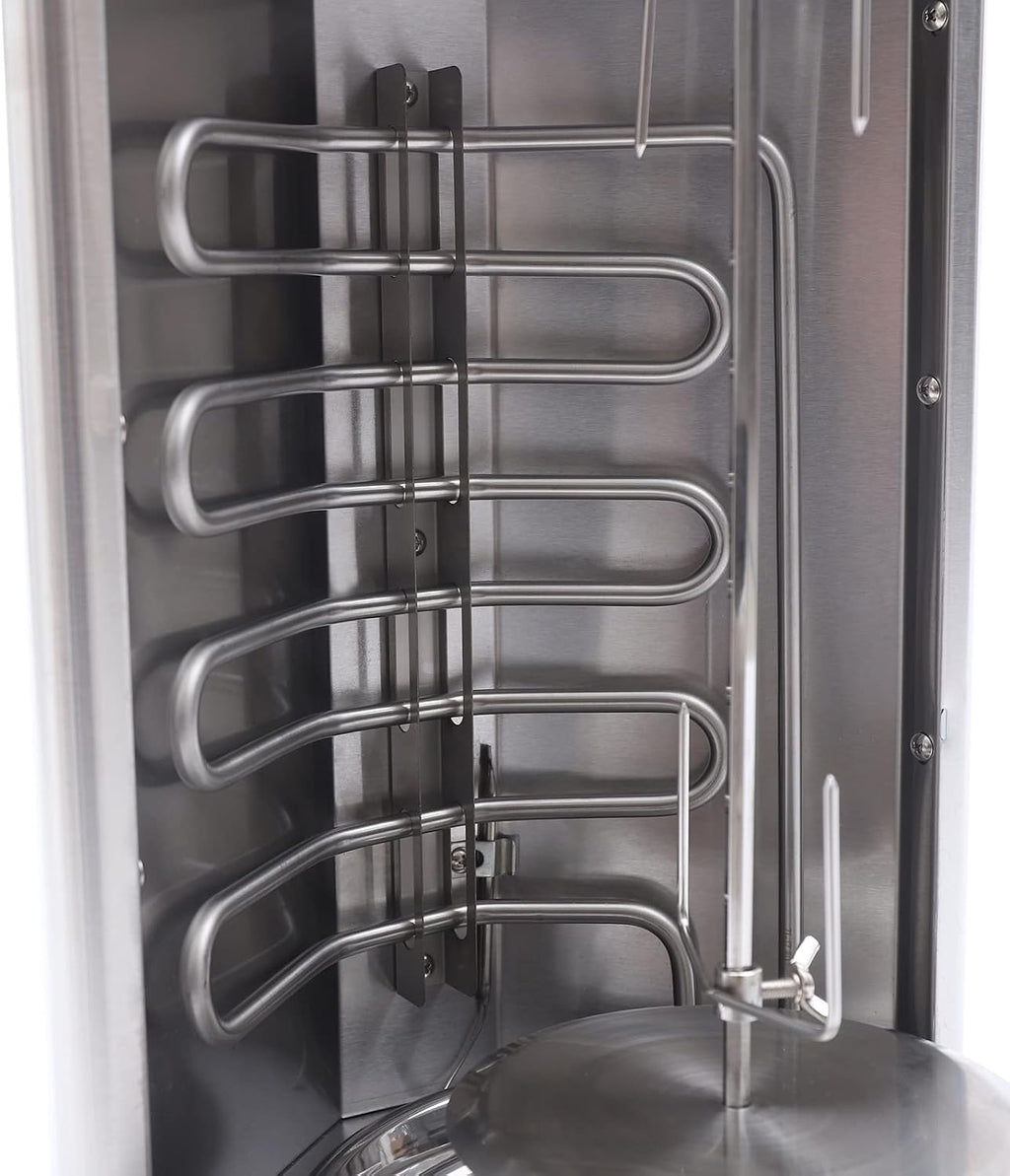 Electric Shawarma Machine, Commercial Vertical Rotisserie Rotating Barbecue Oven Shawarma Grill Machine, 110V Electric Automatic Stainless SteelRotating Machine With Temperature Adjustable 50-300℃