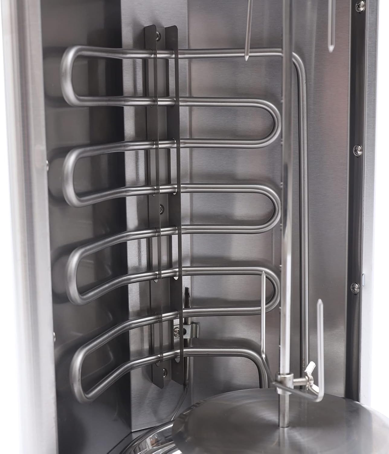 Electric Shawarma Machine, Commercial Vertical Rotisserie Rotating Barbecue Oven Shawarma Grill Machine, 110V Electric Automatic Stainless SteelRotating Machine With Temperature Adjustable 50-300℃