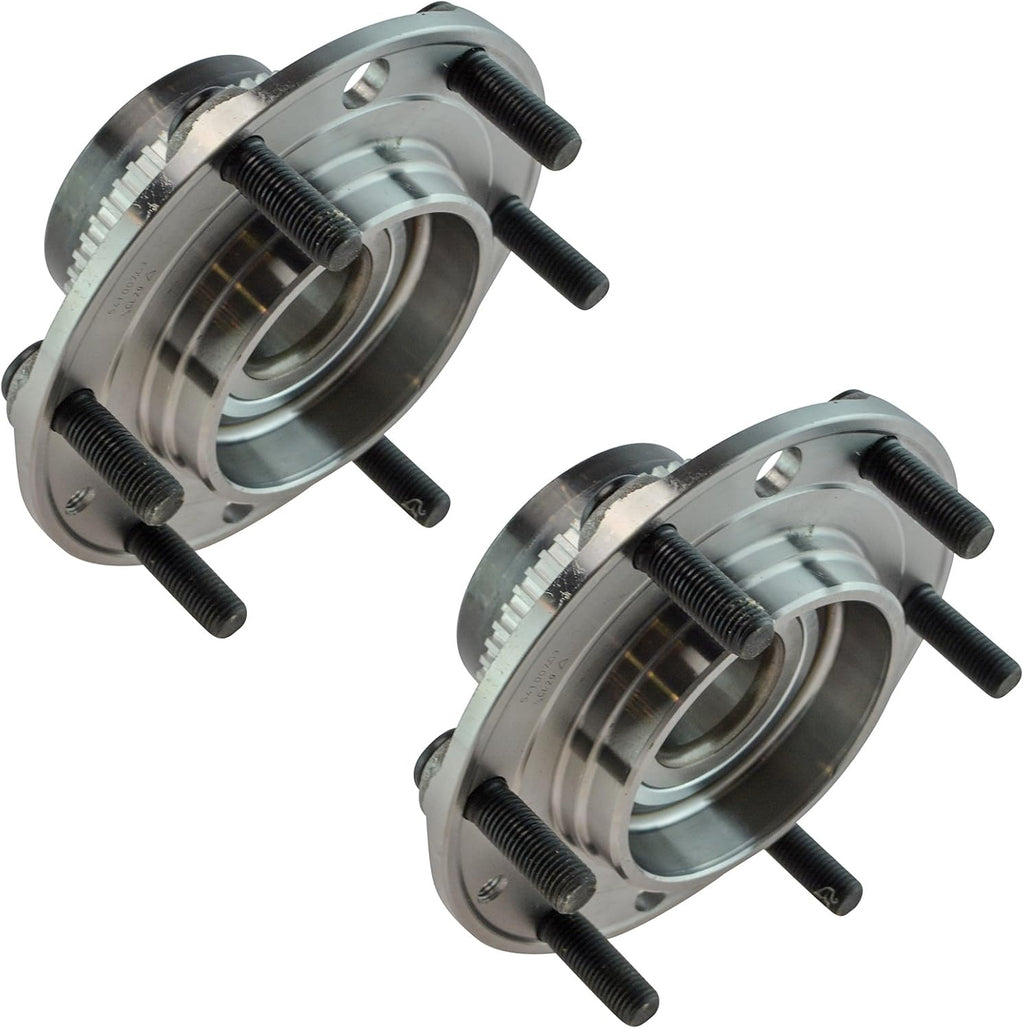TRQ Rear Left and Right Wheel Bearing and Hub Assembly Set 2 Piece Compatible with 2006-2012 Kia Sedona 2014 Sedona 2007-2008 Hyundai Entourage