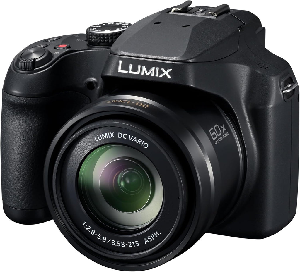 Panasonic LUMIX FZ80D Point and Shoot Digital Camera 4K Photo/Video Recording with Power Optical Image Stabilizer, Vlogging Camera with 60X Optical Zoom & 20-1200mm Wide-Angle Lens - DC-FZ80D