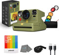 Polaroid Now+ Gen 2 Instant Camera, Forest Green, Bluetooth Now Plus Film Camera with 5 Piece Lens Filter Kit & Pouch, 8 Color Film, Works with Polaroid i-Type and 600 Film, and Lens Cleaning Cloth