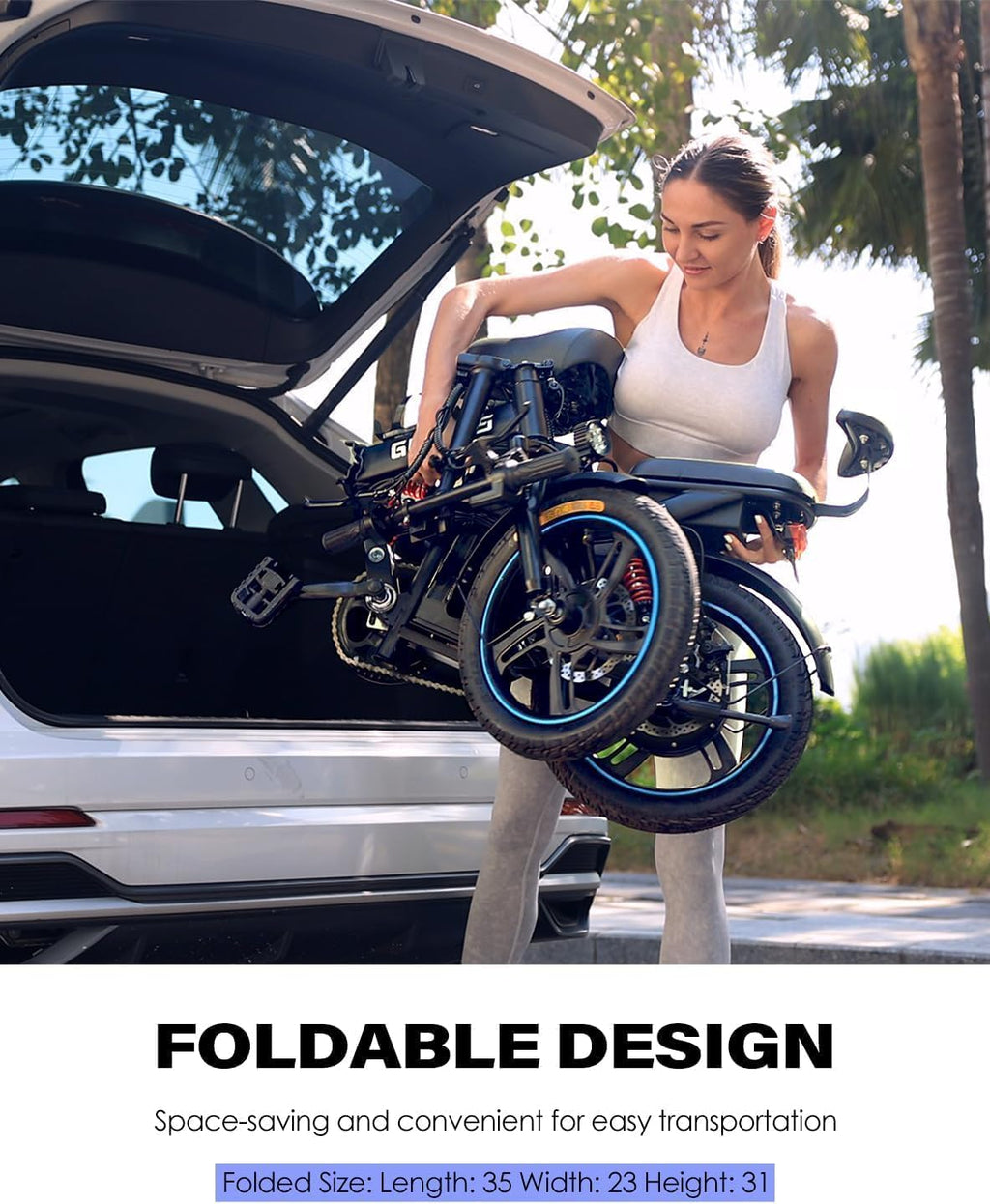 Electric Bike for Adults, 16'/20' Tire E-Bike with 750W/1000W Peak Motor, 48V Removable Battery, Up to 45/60 Miles Range & 28/30MPH, Folding Electric Bike for City and Outdoor Ride