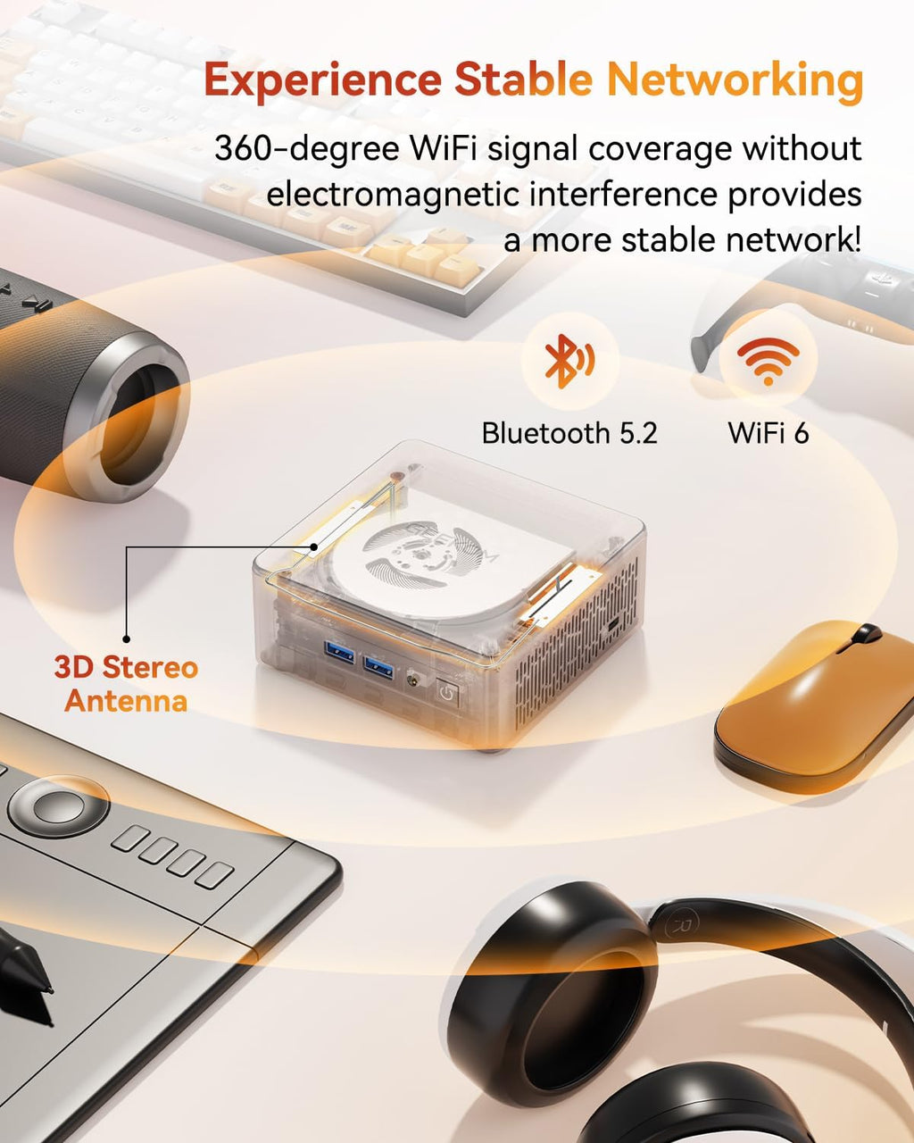 GEEKOM A5 Mini PC with AMD Ryzen 7 5825U, 3-Year Coverage, 16GB RAM(Upgradable, Not LPDDR)&512GB M.2 NVMe SSD, Windows 11 Pro Desktop Computer,SD Slot, 8K, Dual HDMI | Wi-Fi 6, BT 5.2 | Home & Office
