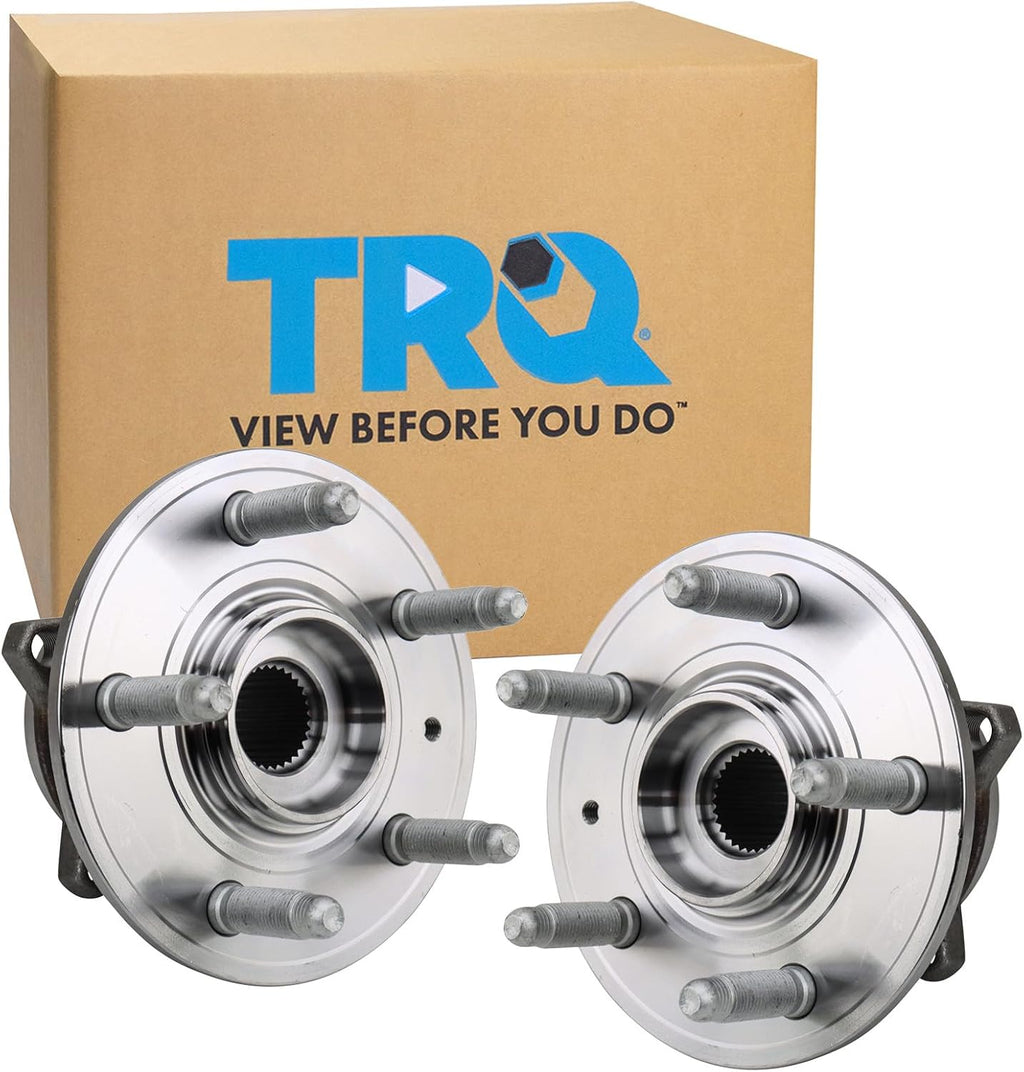 TRQ Driver and Passenger Side Wheel Bearing and Hub Assembly Set 2 Piece Compatible with 2012-2021 Tesla S 2016-2021 X