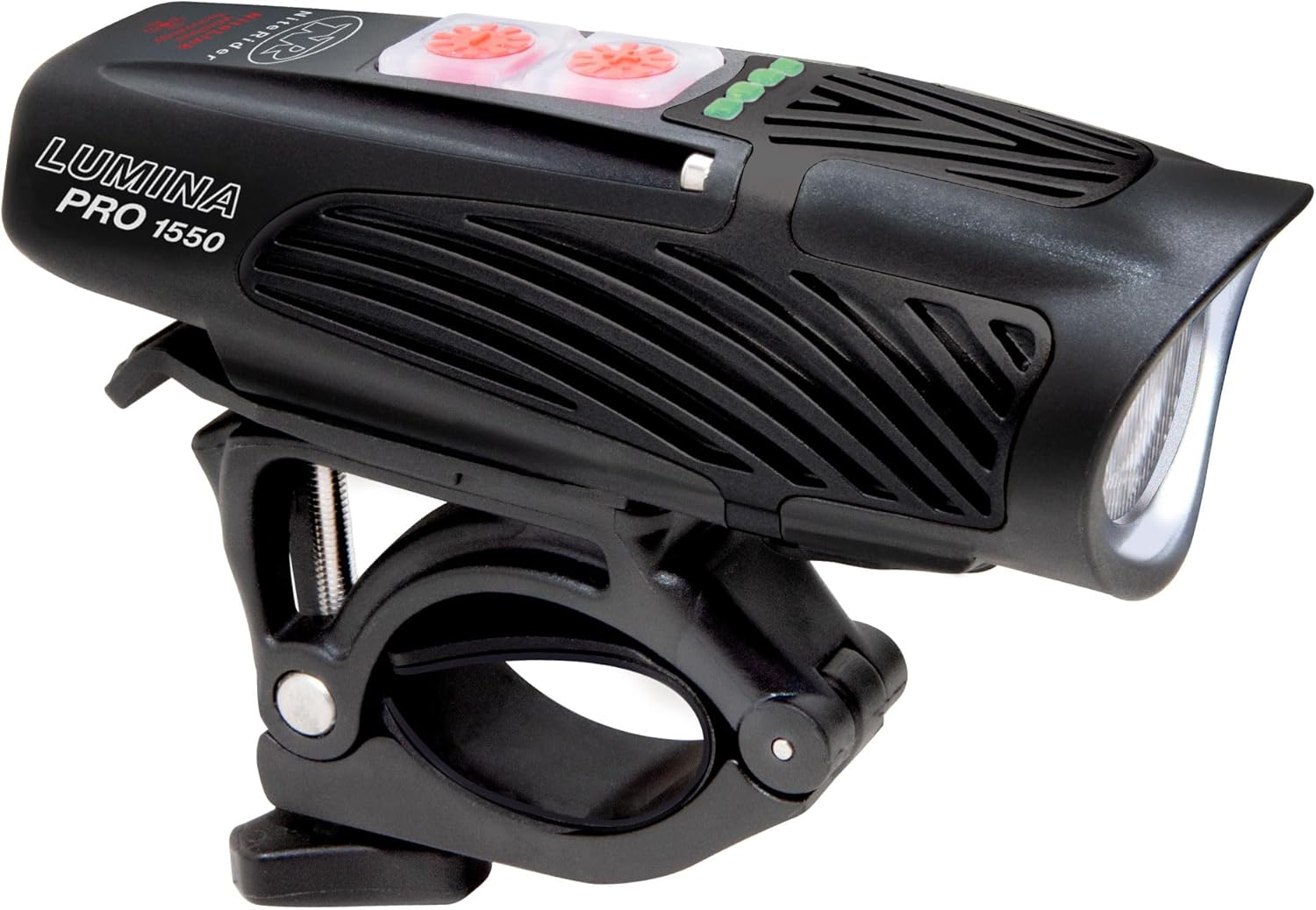 NiteRider Lumina Pro 1550 NiteLink USB-C Rechargeable Bike Light Powerful 8 Modes Fuel Gauge IP64 Waterproof Bicycle Headlight LED Front Light Easy to Install Cycling Safety MTB Road Commuter EBike