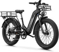 Aipas M1 Pro Electric Bike, 1800W Peak Motor Electric Bike for Adults, 26'' x 4.0'' Fat Tire Ebike, 48V 17.5Ah Electric Mountain Bike, 36MPH, 85 Miles Electric Bicycle, 7 Speed, 110NM with Rear Basket
