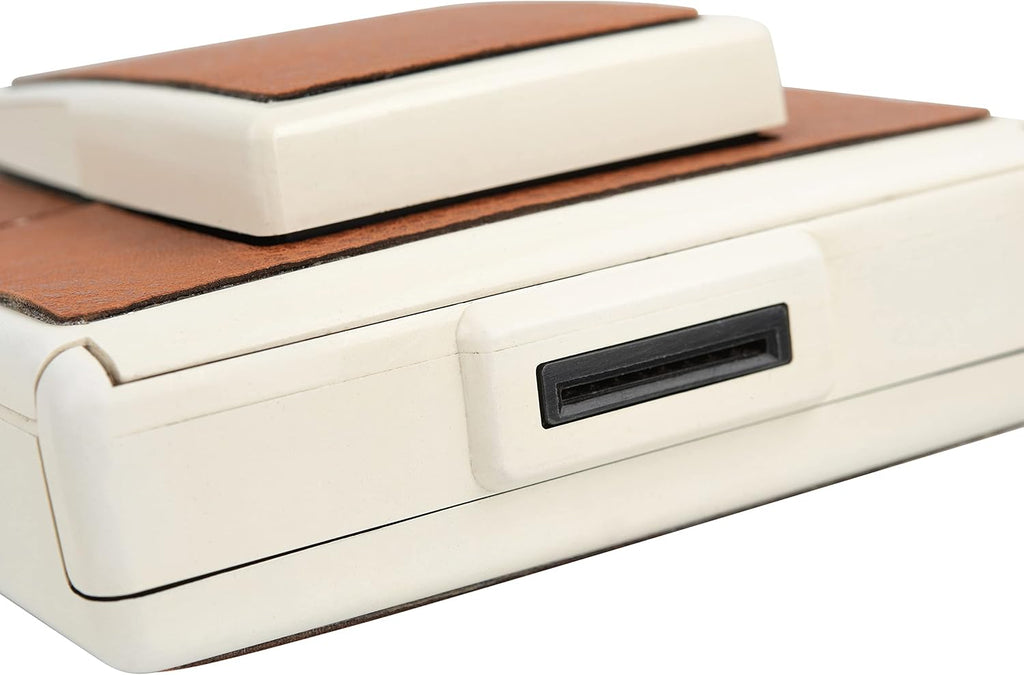 Polaroid SX-70 Land Camera Model 2 – Vintage Instant Film Camera (White Body, Brown Leather) | Manual Focus, Foldable Design, Works with SX-70 Film (Renewed)