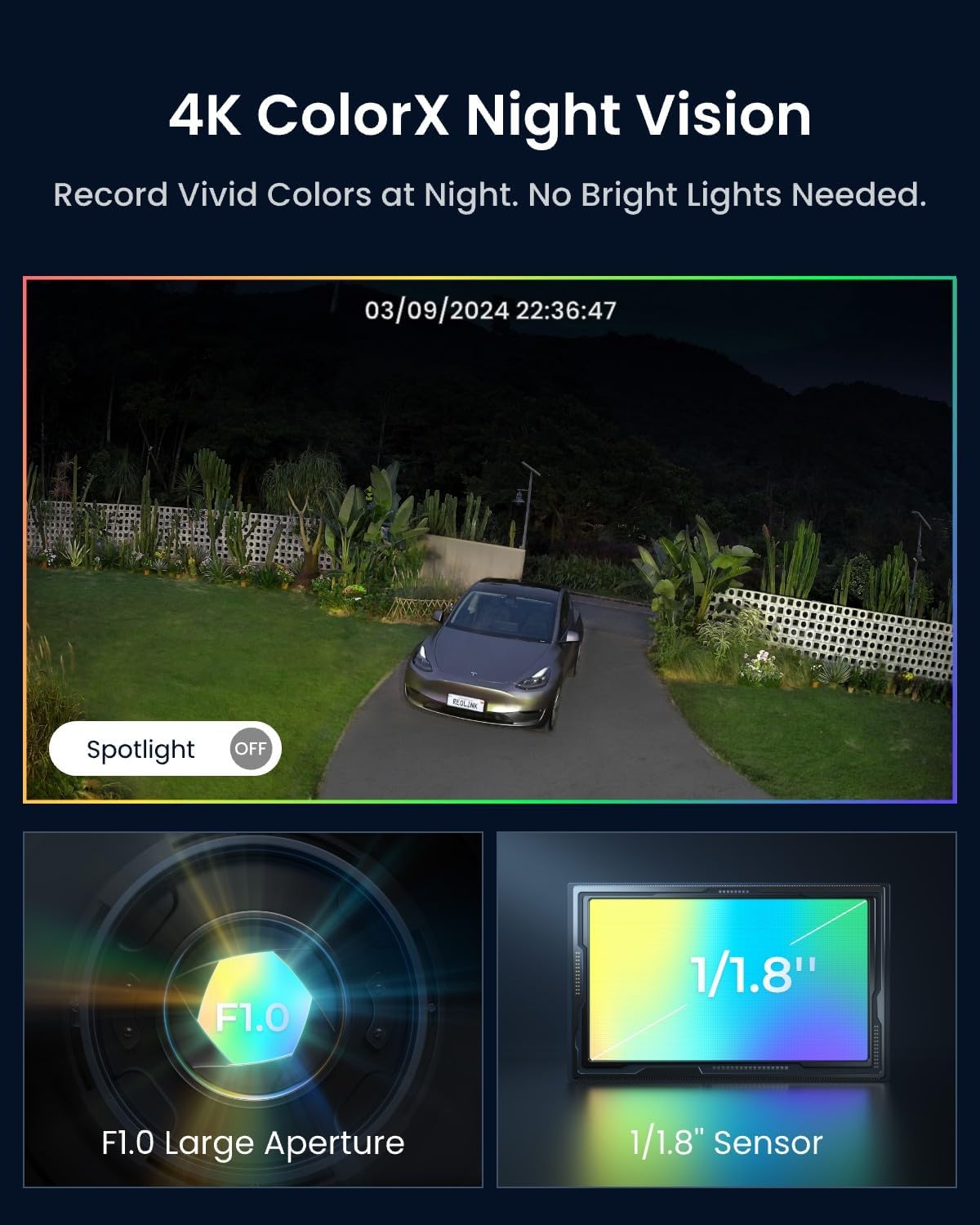 REOLINK Altas PT Ultra Black - 4K Solar Security Cameras Wireless Outdoor, 500 Days Battery Life, ColorX Night Vision, 360° Pan Tilt Auto Tracking, Dual-Band Wi-Fi 6 Cameras for Home Security