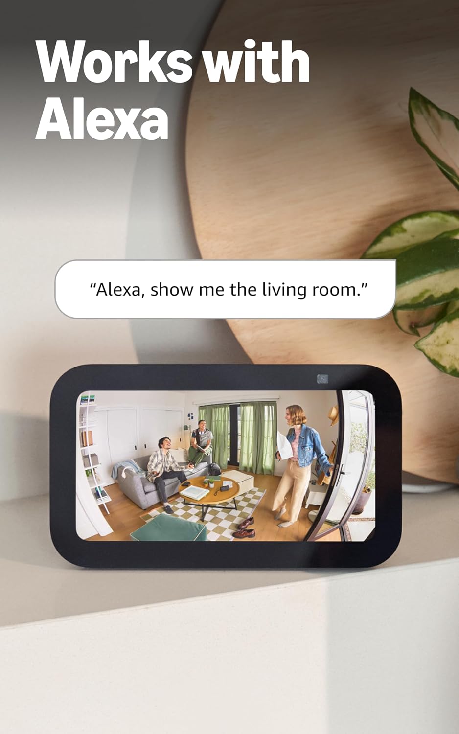 Ring Pan-Tilt Indoor Cam, Black with Ring Spotlight Cam Plus Plug-In, Black