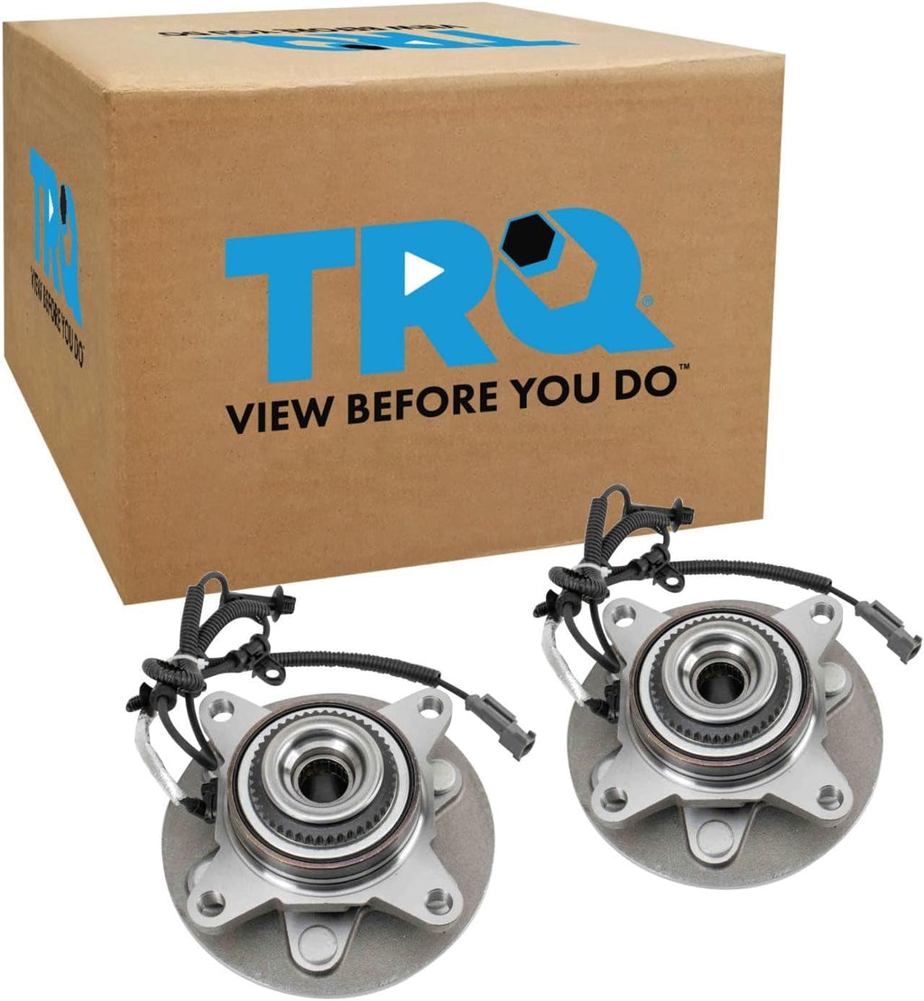 TRQ 2 Piece Wheel Bearing & Hub Assembly Set Compatible with 2018-2020 Ford F-150