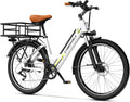 1000 Peak Electric Bike for Adults,up 80 Miles Removable Battery Ebike, 26' Electric E Bike with 7-Speed,Adult Electric Bicycles for Commute Beach Snow White Womens All Terrain