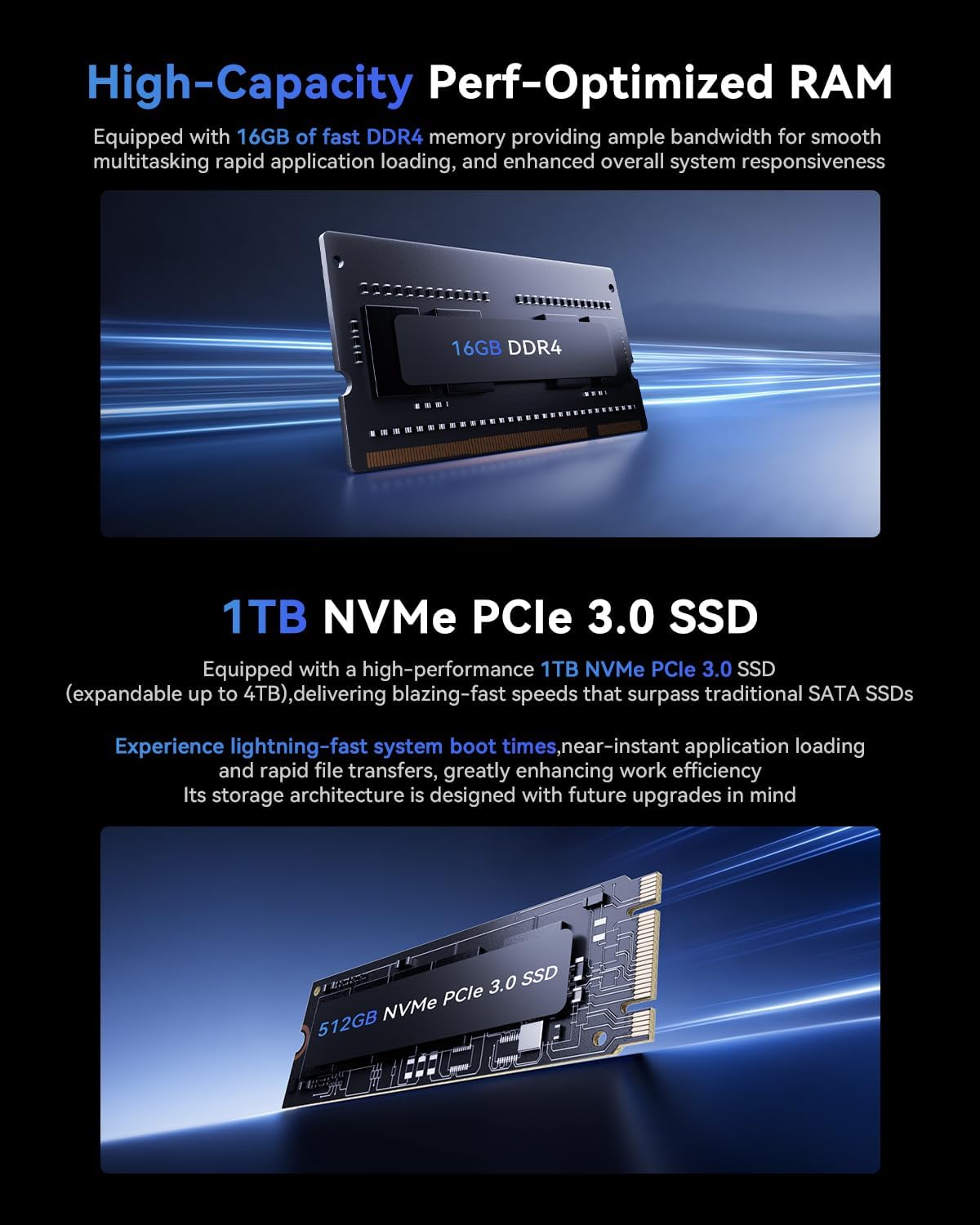 KAMRUI Essenx E3 Mini Computer, AMD Ryzen 5 3500U (4-Core, 8-Thread, up to 3.7GHz), 16GB DDR4, 1TB NVMe PCIe3.0x4 SSD, Dual Gigabit, Triple 4K, Compact Desktop PC for Office, Business, Home Use