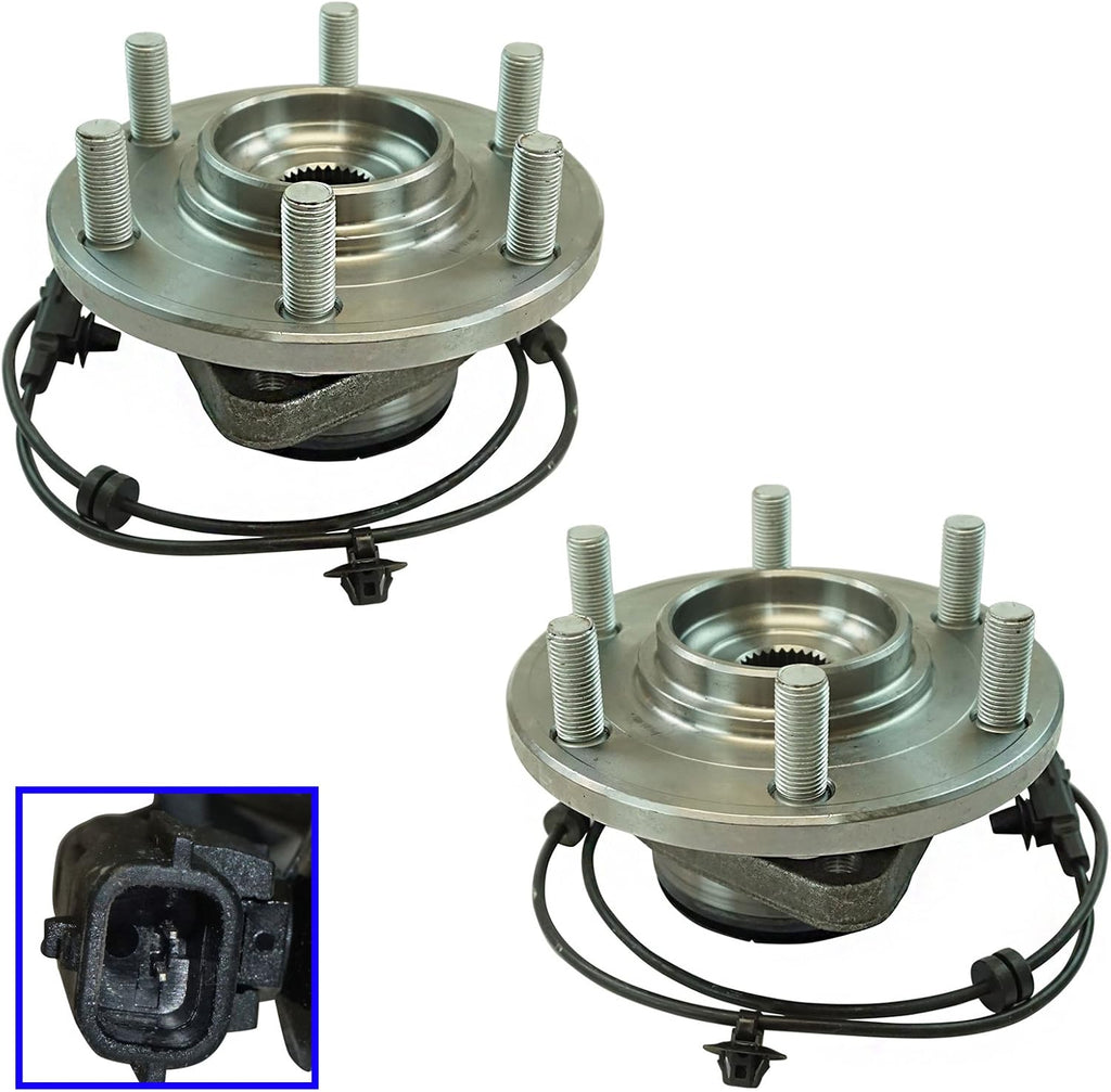 TRQ Front Driver and Passenger Side Wheel Bearing and Hub Assembly Set 2 Piece Compatible with 2011-2013 Infiniti QX56 2014-2021 QX80 2017-2022 Nissan Armada