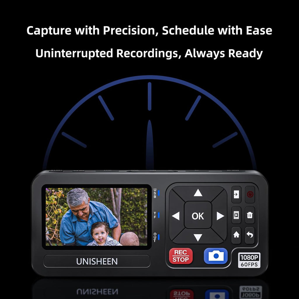 4K Capture Box-1080P 60FPS Video to Digital Converter 4K HDMI/CVBS/VGA/YPBPR Inputs Video Recorder Capture from VCR, DVD, VHS Tapes, Hi8, Camcorders, Gaming Systems