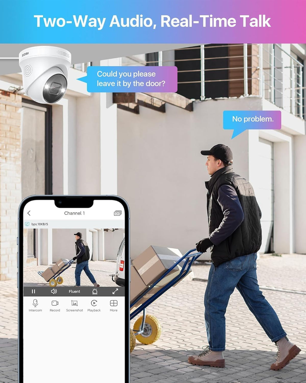 ZOSI 32CH 4K PoE Security Camera System, 8pcs 8MP Outdoor Indoor Metal Dome Cameras, Color Night Vision, Person Vehicle Detection, 2 Way Audio, 16 Port 32 Channel NVR with 4TB HDD for 24/7 Recording