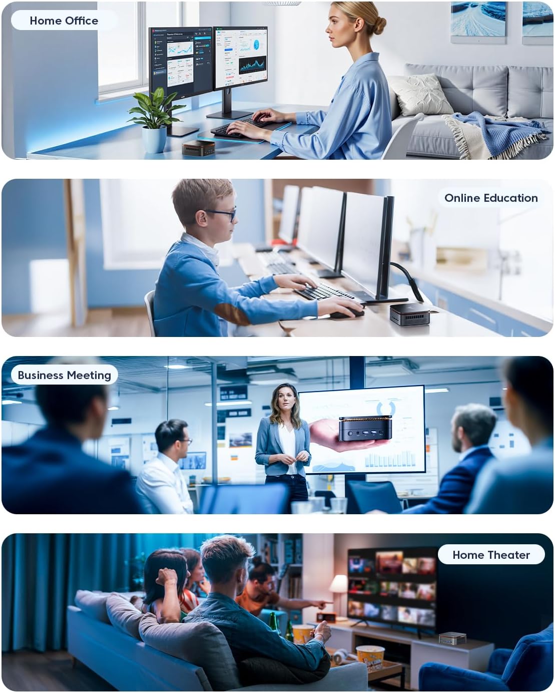 KAMRUI Pinova P1 Mini PC Computer, AMD Ryzen 4300U (Beats i3-10110U/3500U), 16GB RAM 256GB SSD, Mini Desktop Computer Support Triple 4K, USB-C, WiFi, Bluetooth, Ethernet for Business, Education, Home