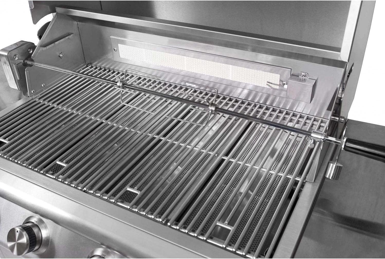 Blaze Rotisserie Kit for 32-Inch Charcoal & 4-Burner Gas Grills - BLZ-34-ROTIS-SS