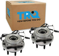 TRQ Front Driver and Passenger Side Wheel Bearing and Hub Assembly Set 2 Piece Compatible with 17-19 Ford F-250 Super Duty 4WD 20-22 F-250 Super Duty 4WD SRW 17-22 F-350 Super Duty 4WD SRW