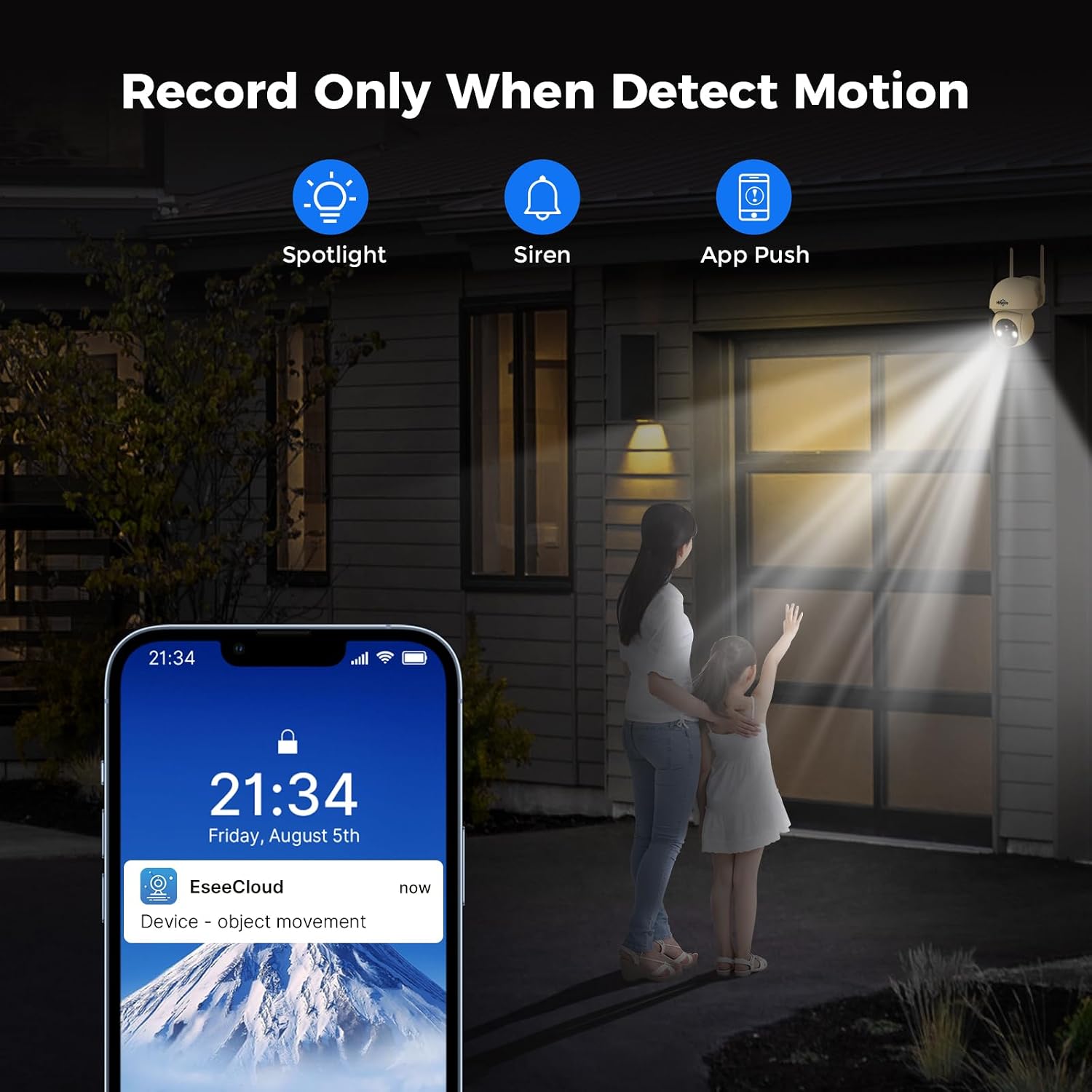 Hiseeu Solar Security Camera Outdoor,4MP 4 Cam-Kit, Wireless Security Cameras System Home Surveillance,Solar-Powered,Color Night Vision,360° View Pan & Tilt,2.4GHz WiFi,1TB Storage No Subscription