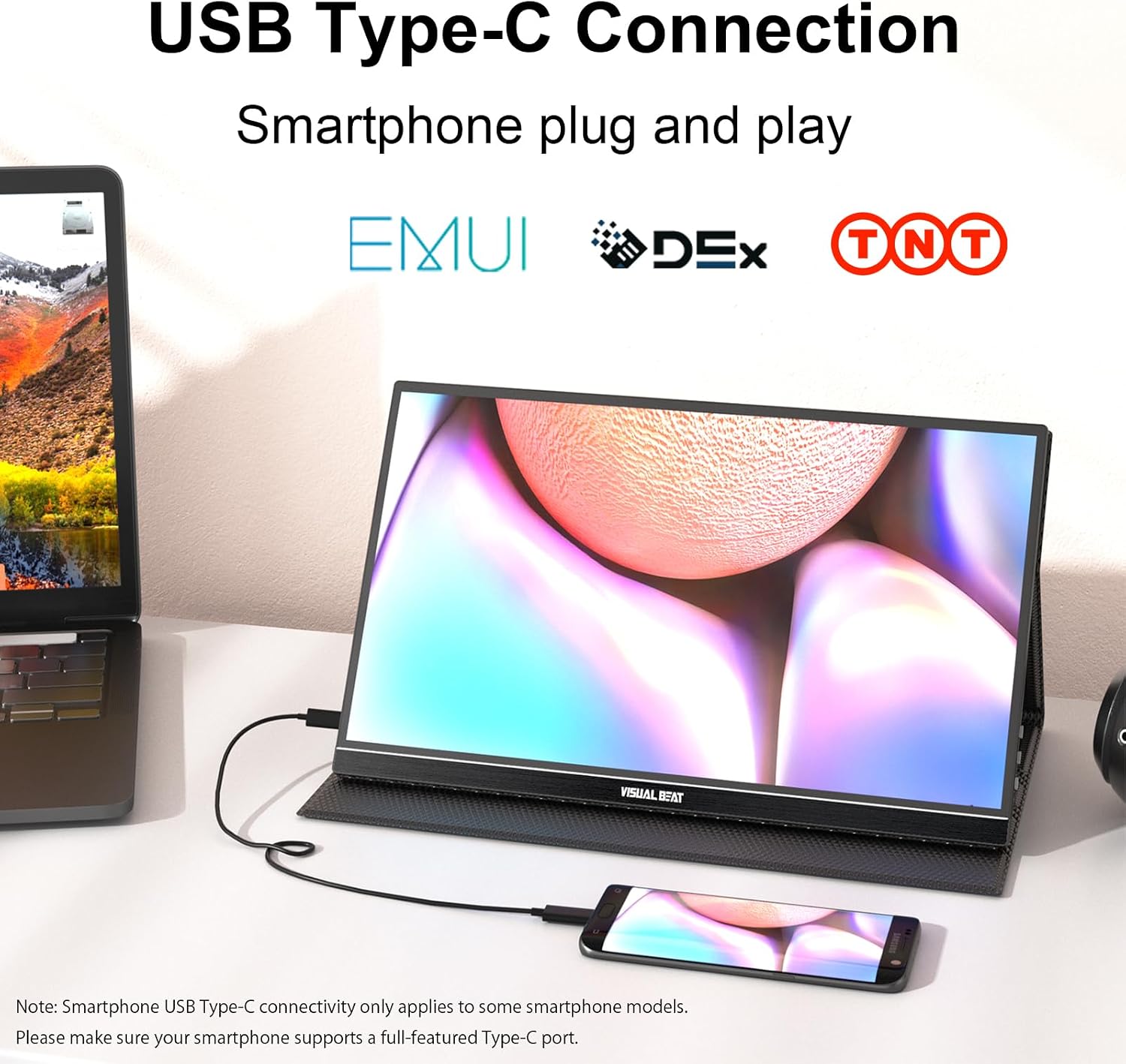 Portable Monitor Touch Screen 15.6'' 1080P USB-C HDMI Computer Display HDR IPS Eye Care Screen 100% sRGB with Smart Cover, Dual Speakers for Laptop PC Mac Phone PS4/5 Xbox Switch