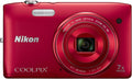 Nikon COOLPIX S3500 20.1 MP Digital Camera with 7x Zoom (Red) (OLD MODEL)