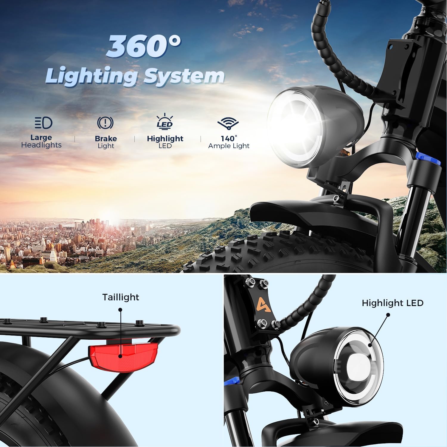 Aipas M1 Pro & M2 Pro Electric Bike Combo, 1800W Peak Motor Fat Tire EBikes for Adults, 36MPH Electric mountain Bike with 48V 17.5Ah Battery, 4.0' All-Terrain Tires, 7 Speed, 85 Miles Long Range