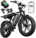 TST Electric Bike for Adults, 1500W Peak Motor 60/100 Miles Fat Tire Ebike with 48V 15Ah/25Ah Removable Battery 20' Fat Tire Electric Dirt Bike Full Suspension and 7-Speed