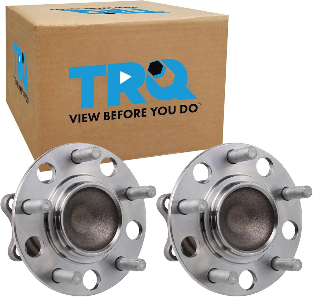 TRQ 2 Piece Rear Wheel Bearing & Hub Assembly Set Compatible with 2008-2017 Mitsubishi Lancer 2011-2012 Outlander Outlander Sport