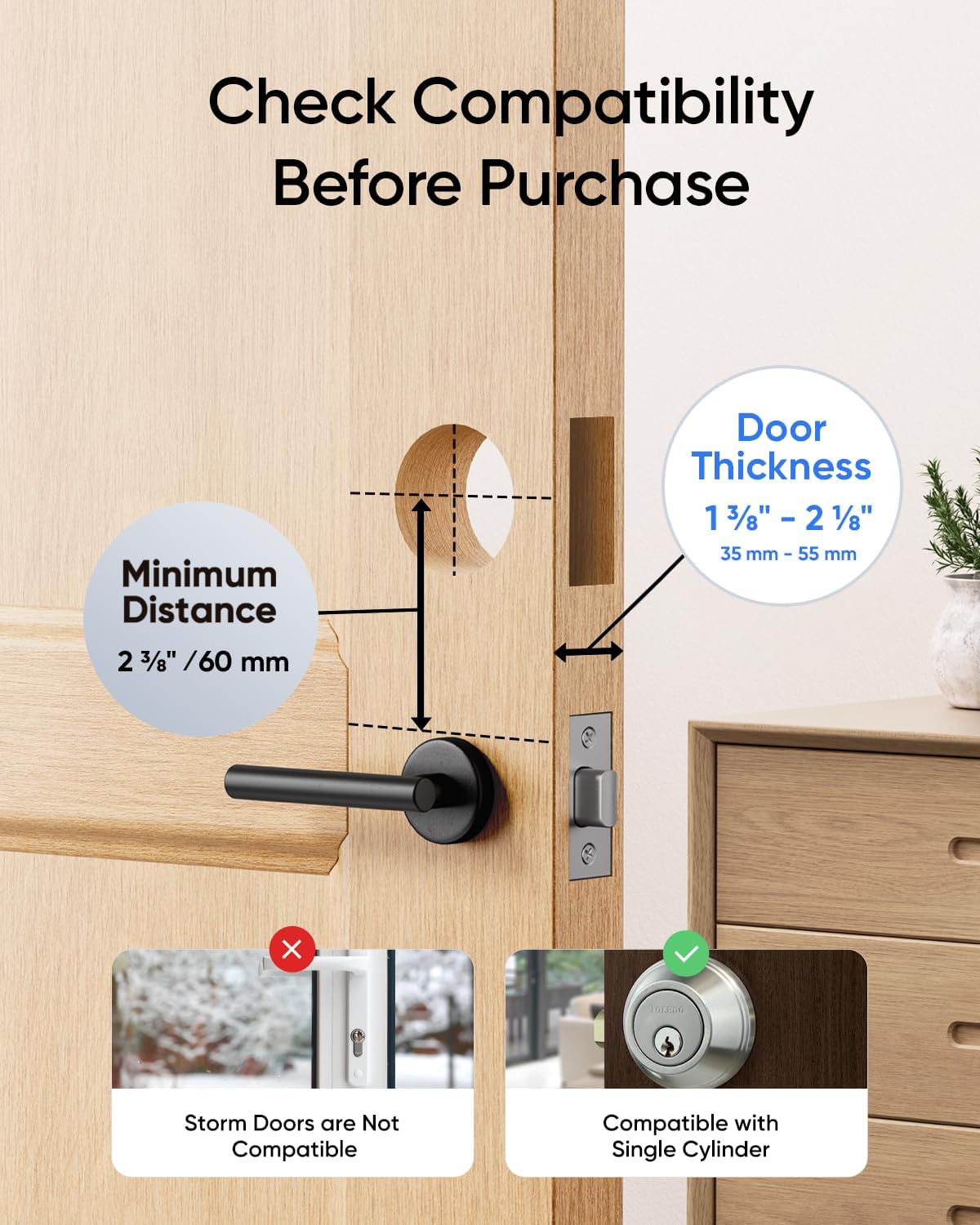 eufy Security Video Smart Lock S330, 3-in-1 Camera+Doorbell+Fingerprint Keyless Entry Door Lock, Smart Wi-Fi Deadbolt for Front Door, 8 GB Built-in Storage, SD Card Expandable, Chime Included