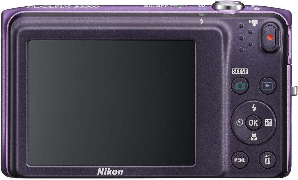 Nikon COOLPIX S3500 20.1 MP Digital Camera with 7x Zoom (Purple) (OLD MODEL)