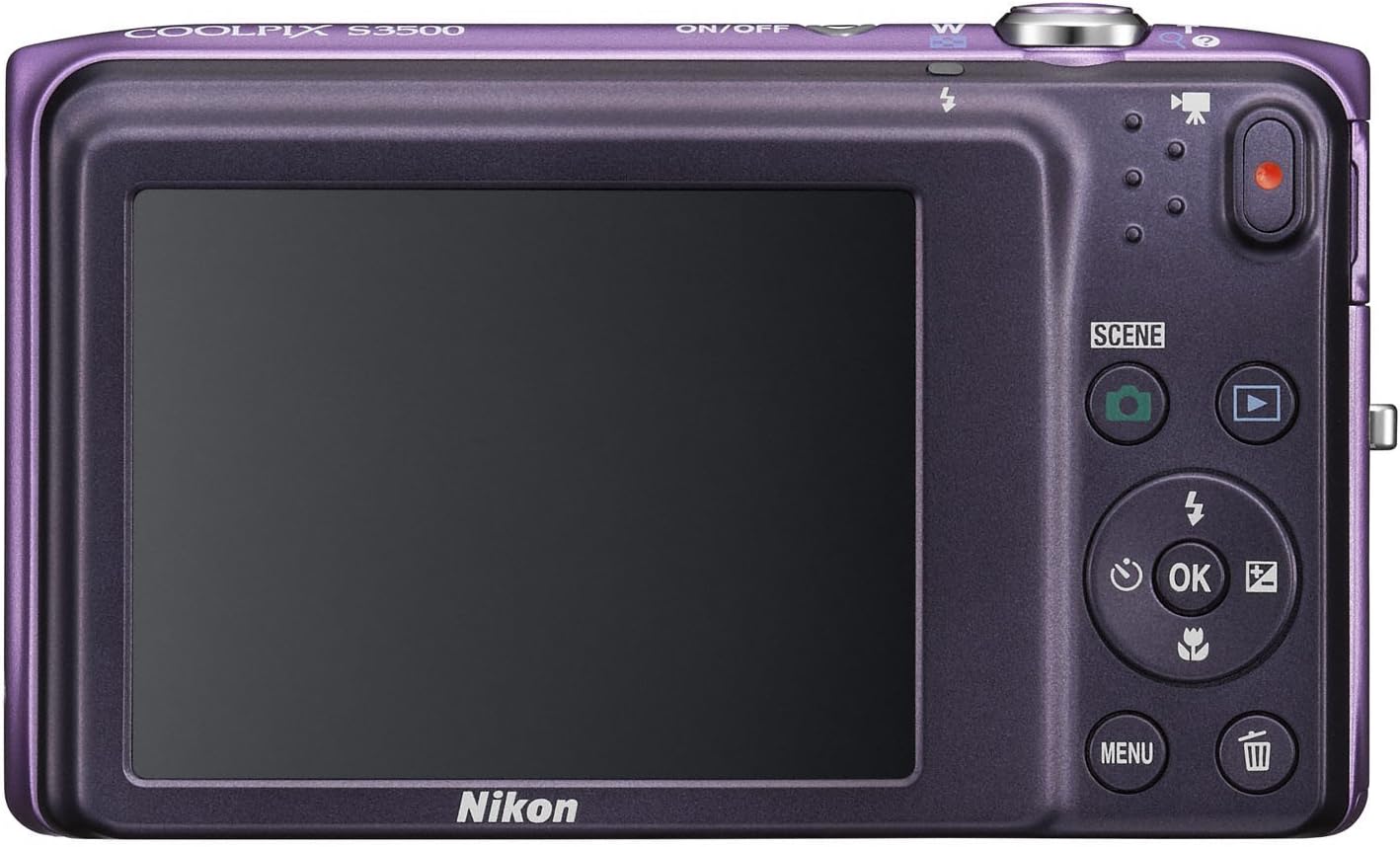 Nikon COOLPIX S3500 20.1 MP Digital Camera with 7x Zoom (Purple) (OLD MODEL)